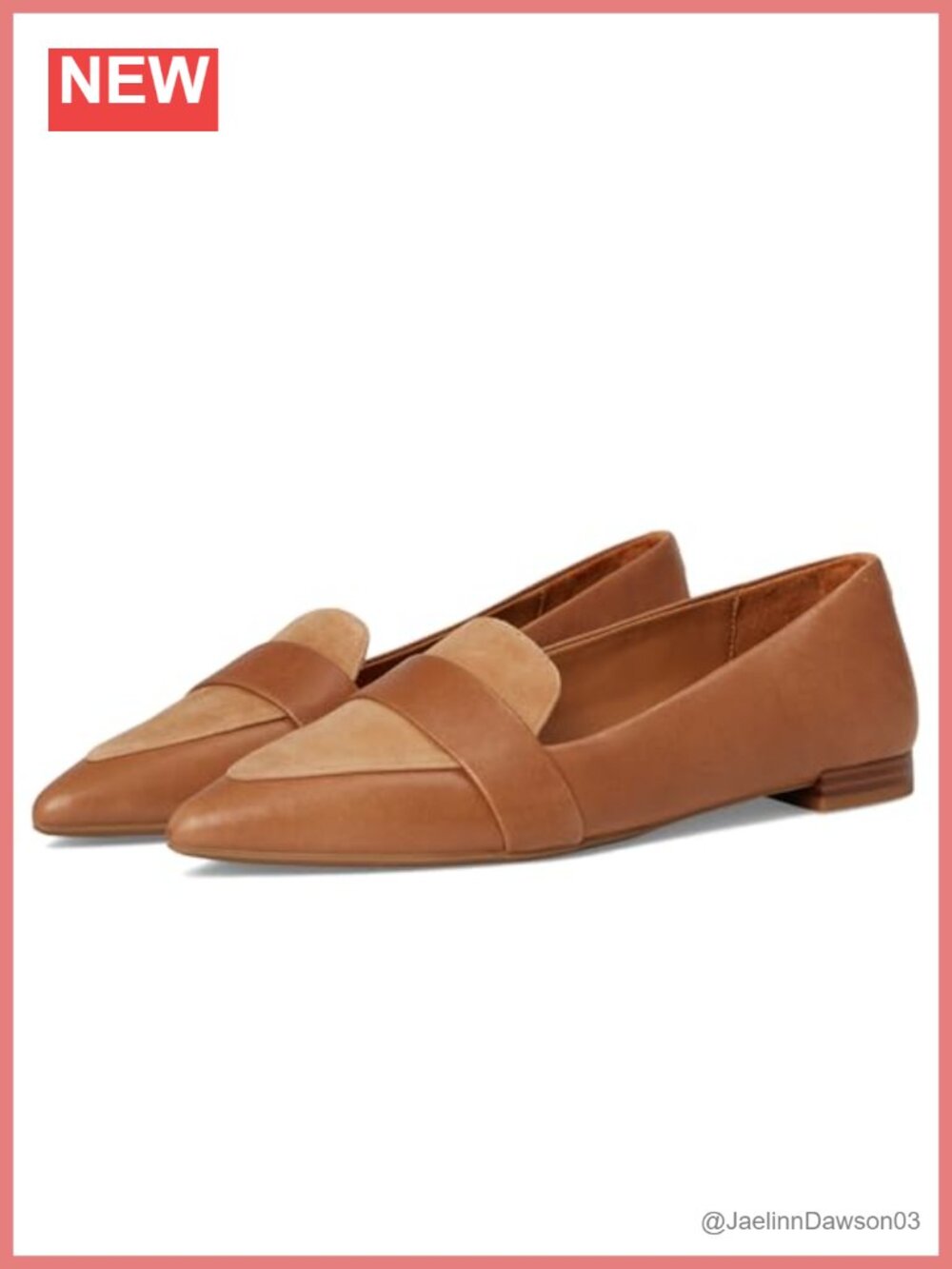 Genuine Leather Pointed Toe Slip-On Loafers Flat Comfort